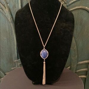 Lucky Brand Blue Stone Silver Necklave